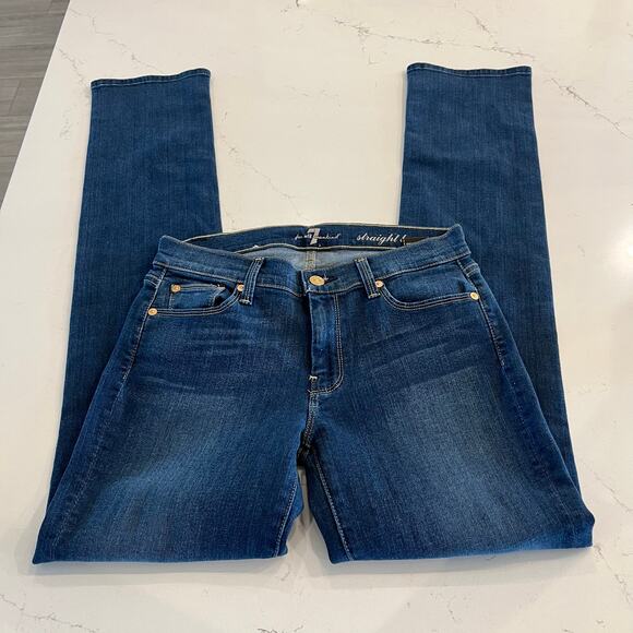 7 for all mankind Straight Leg Jeans Size 28 - Picture 3 of 10
